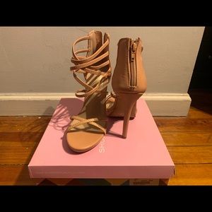 Beige Strappy High Heel